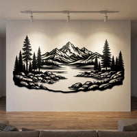 Mountain Lake Metal Wall Decor