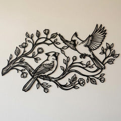 Cardinal Birds Metal Wall Decor
