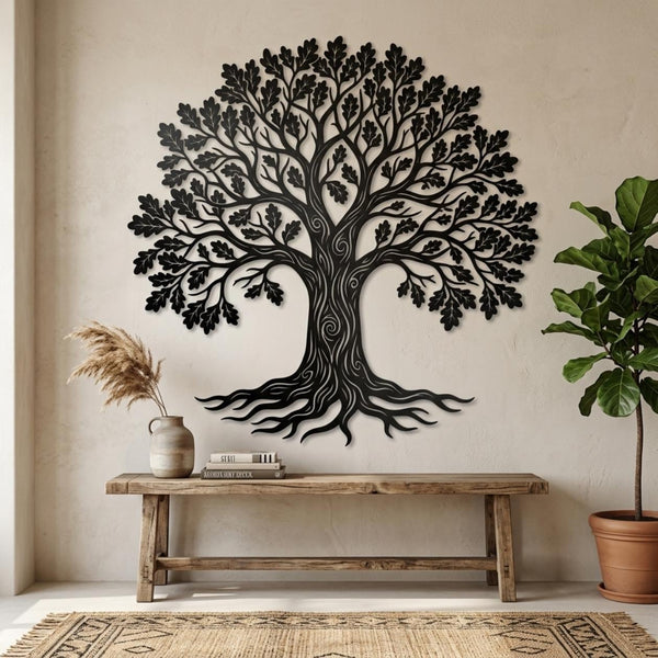 Oak Tree Metal Wall Decor