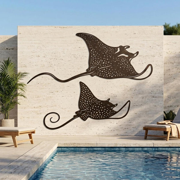 Manta Ray Metal Wall Decor