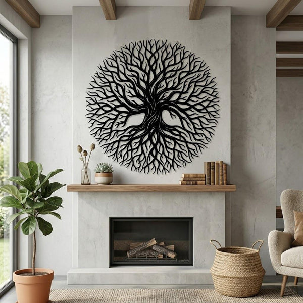 Abstract Tree of Life Metal Wall Decor