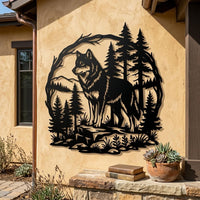 Wolf Forest Metal Wall Decor