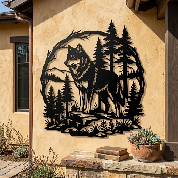 Wolf Forest Metal Wall Decor