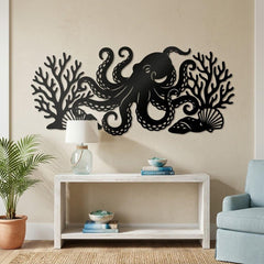 Octopus Metal Wall Decor