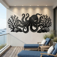 Octopus Metal Wall Decor