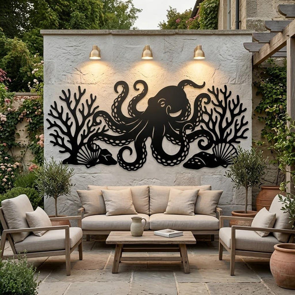 Octopus Metal Wall Decor