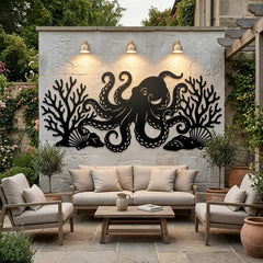 Octopus Metal Wall Decor