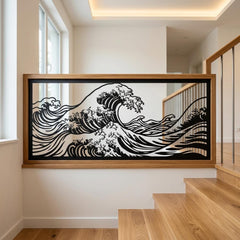Ocean Wave Metal Privacy Screen