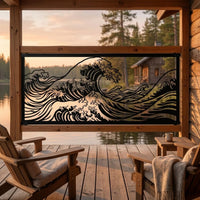 Ocean Wave Metal Privacy Screen