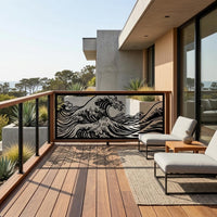 Ocean Wave Metal Privacy Screen
