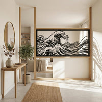 Ocean Wave Metal Privacy Screen