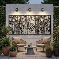 Bamboo Metal Wall Decor
