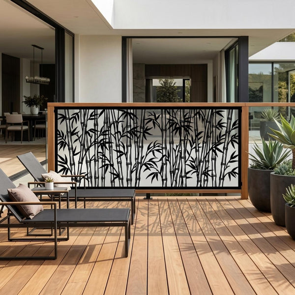 Bamboo Metal Privacy Screen