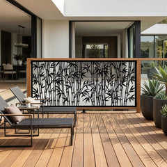Bamboo Metal Privacy Screen