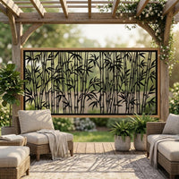 Bamboo Metal Privacy Screen