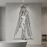 Woman Shower Metal Wall Decor