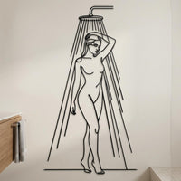 Woman Shower Metal Wall Decor