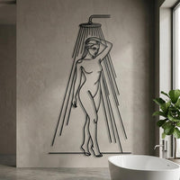 Woman Shower Metal Wall Decor