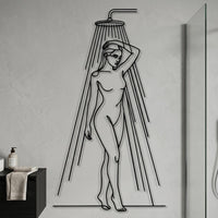 Woman Shower Metal Wall Decor
