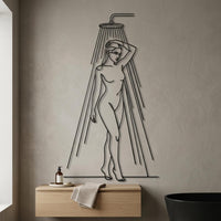 Woman Shower Metal Wall Decor