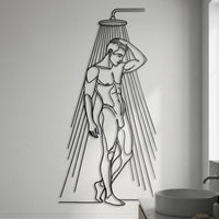 Man Shower Metal Wall Decor