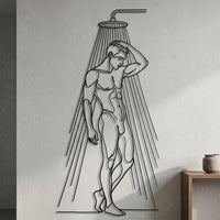 Man Shower Metal Wall Decor
