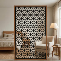 Flower of Life Metal Privacy Screen