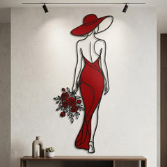 Elegant Woman Metal Wall Art