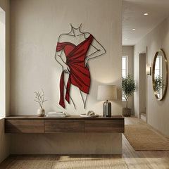 Elegant Woman Metal Wall Art