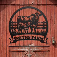 Custom Cow Farm Sign