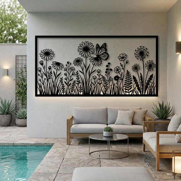 Wildflower Large Metal Wall Decor