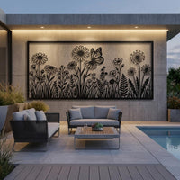 Wildflower Large Metal Wall Decor