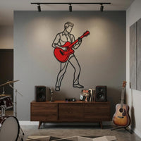 Guitar Player Metal Wall Decor