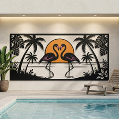 Flamingo Metal Wall Decor