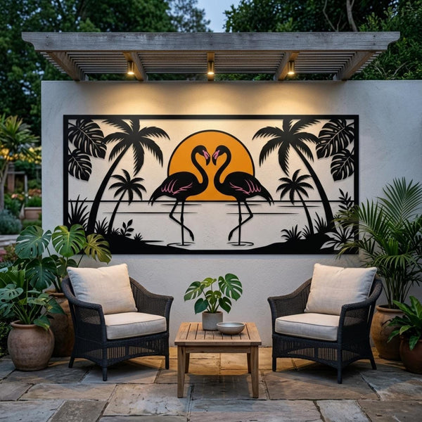 Flamingo Metal Wall Decor