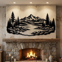 Mountain Lake Metal Wall Decor