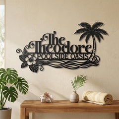 Personalized Poolside Sign