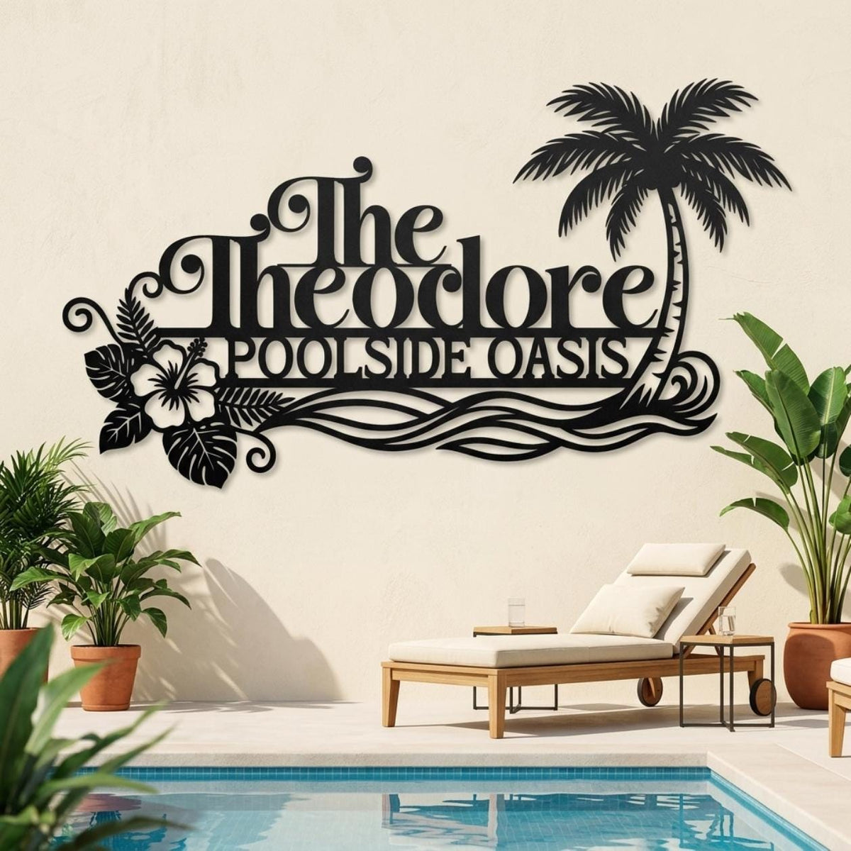 Personalized Poolside Sign
