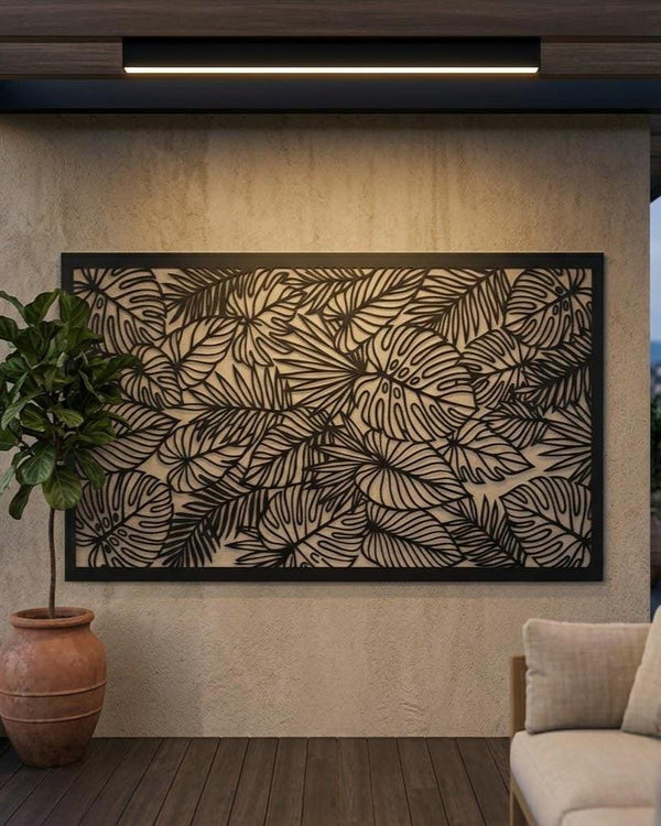 Tropical Leaves Metal Wall Art