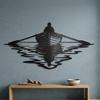 Rowboat Lake Metal Wall Art