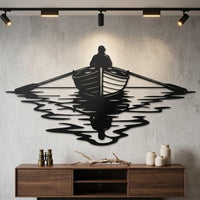 Rowboat Lake Metal Wall Art