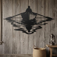 Rowboat Lake Metal Wall Art