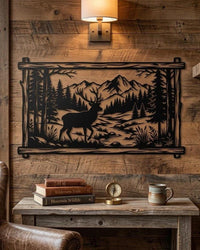 Mountain Deer Metal Wall Art
