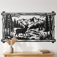 Mountain Deer Metal Wall Art