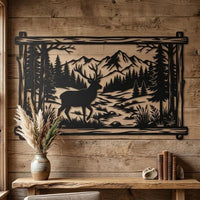 Mountain Deer Metal Wall Art