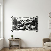 Mountain Deer Metal Wall Art