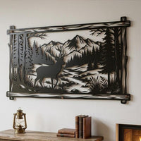 Mountain Deer Metal Wall Art