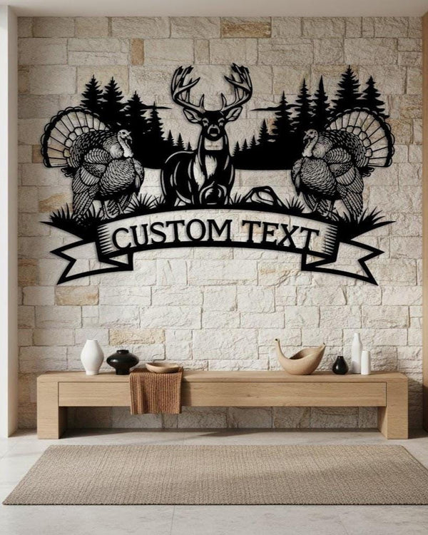 Custom Deer and Turkey Sign
