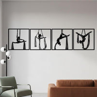Aerial Silk Metal Wall Art