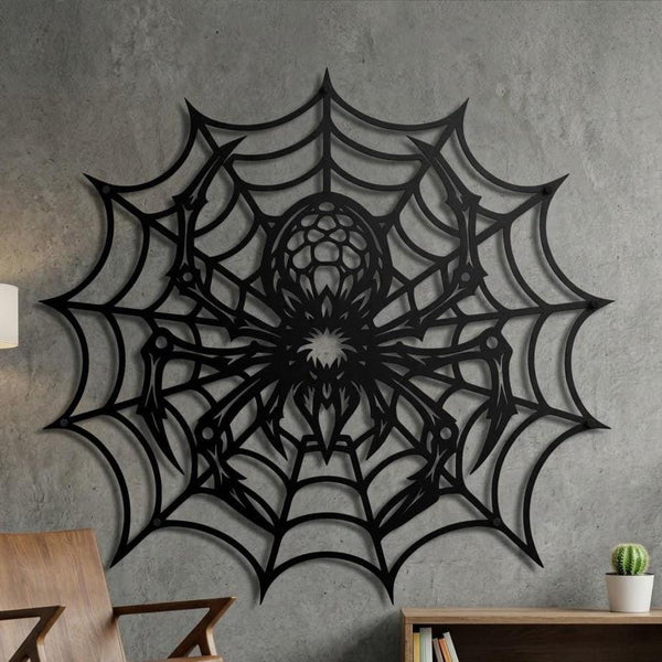 Spider Web Metal Wall Art
